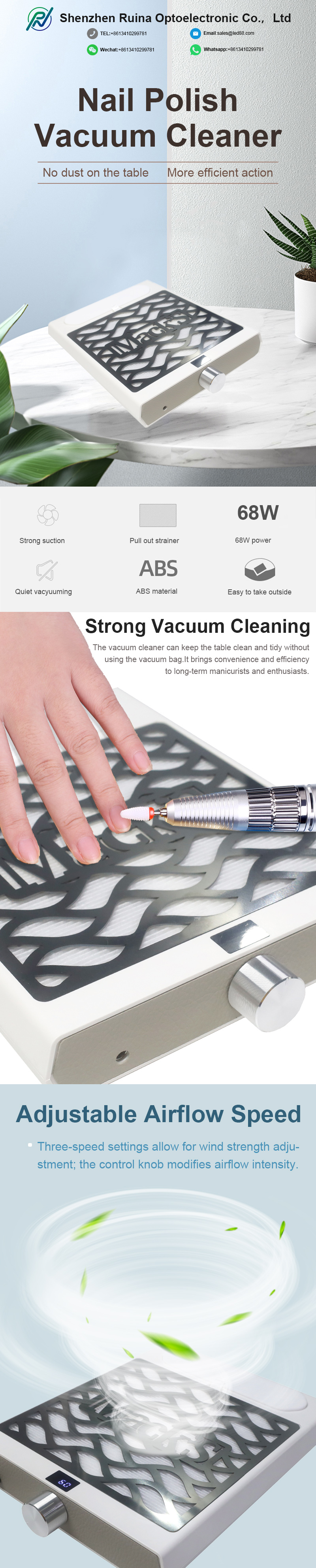 Rechargeable Low-Noise Vacuum Cleaner