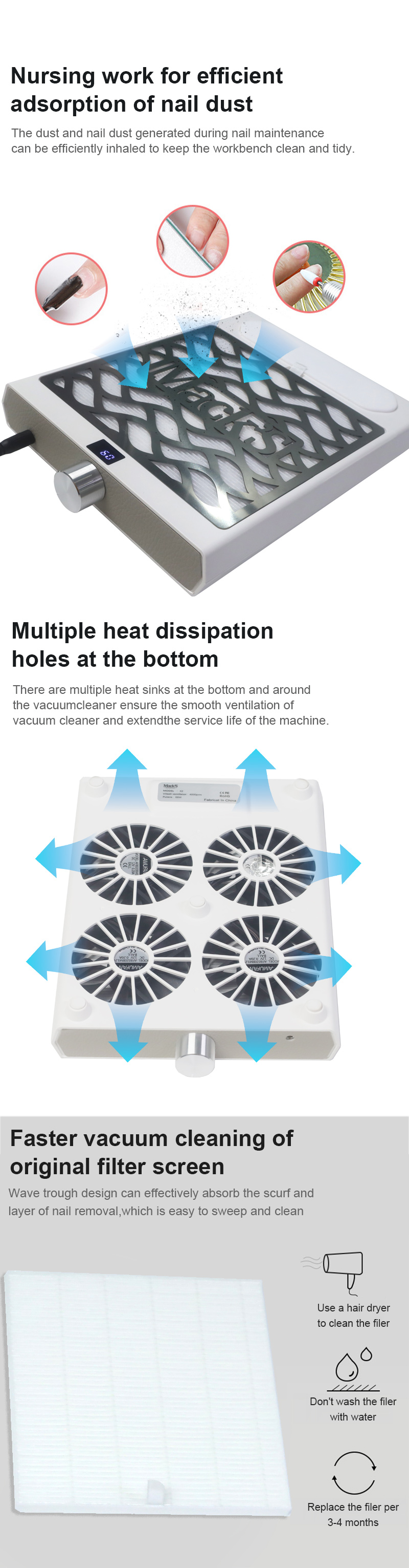 Rechargeable Low-Noise Vacuum Cleaner